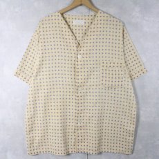 画像1: 60〜70's BRENT 総柄パジャマシャツ L (1)