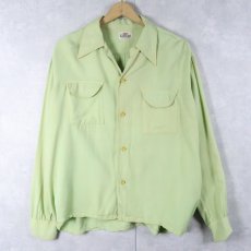 画像1: 50's CAMPUS レーヨンオープンカラーシャツ L (1)