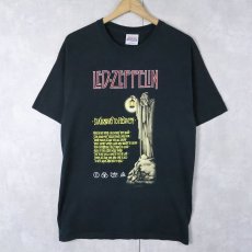 画像1: LED ZEPPELIN "Stairway to Heaven" ロックバンドプリントTシャツ BALCK M (1)