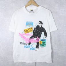 画像1: 80's Elvis Presley USA製 ミュージシャンプリントTシャツ L (1)