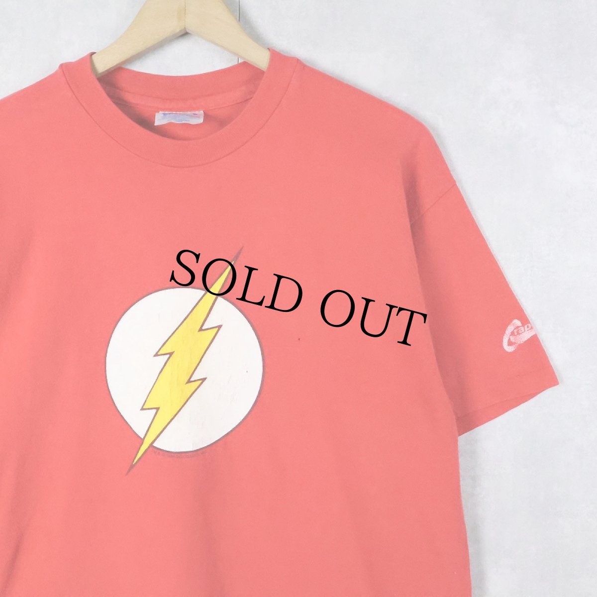 画像1: 80's DC COMICS USA製 フラッシュ アメコミキャラクター プリントTシャツ L (1)