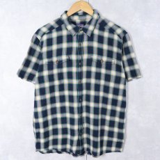 画像1: 2017SS Patagonia チェック柄 コットンシャツ L (1)