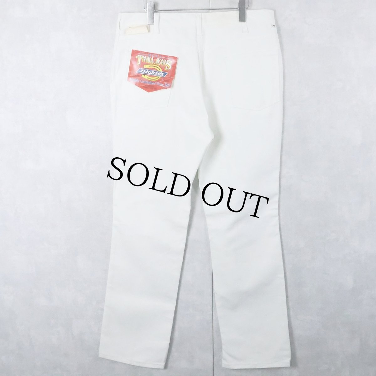 画像1: 80's Dickies ツイルワークパンツ フラッシャー付き DEADSTOCK W36 (1)