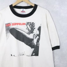 画像1: 2000's Led Zeppelin "Led Zeppelin I" ロックバンドアルバムプリントリンガーTシャツ XL (1)