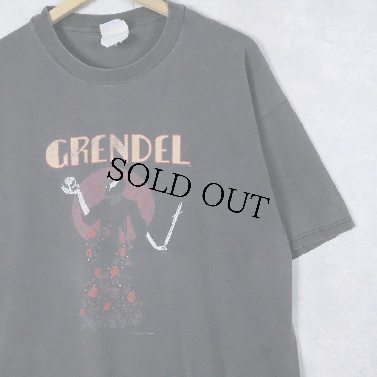 画像1: 90's GRENDEL USA製 キャラクタープリントTシャツ BLACK XL (1)