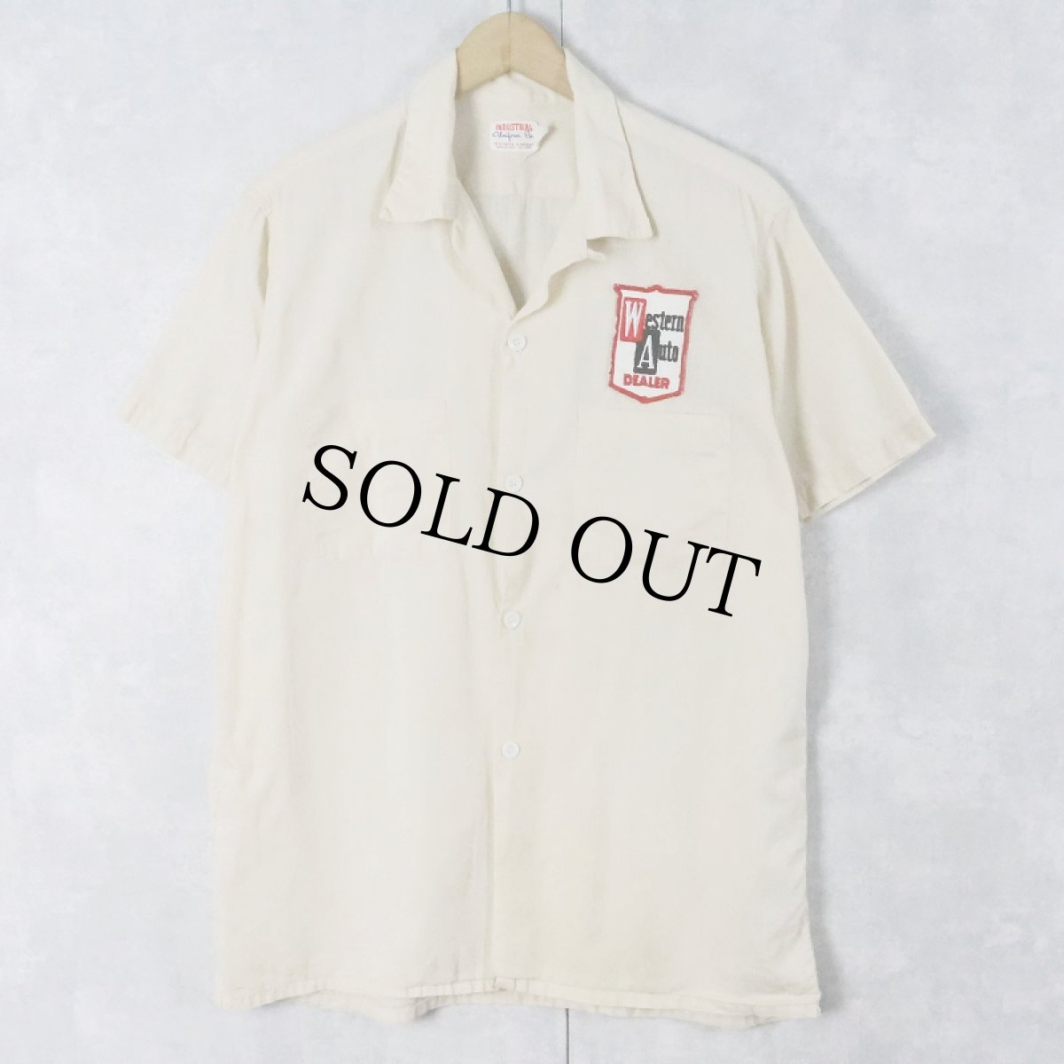 画像1: 50〜60's Industrial Uniform Co. ワッペン付き オープンカラーシャツ (1)