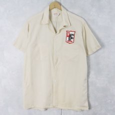 画像1: 50〜60's Industrial Uniform Co. ワッペン付き オープンカラーシャツ (1)