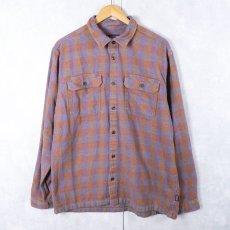 画像1: 2015AW Patagonia ブロックチェック柄 ネルシャツ L (1)