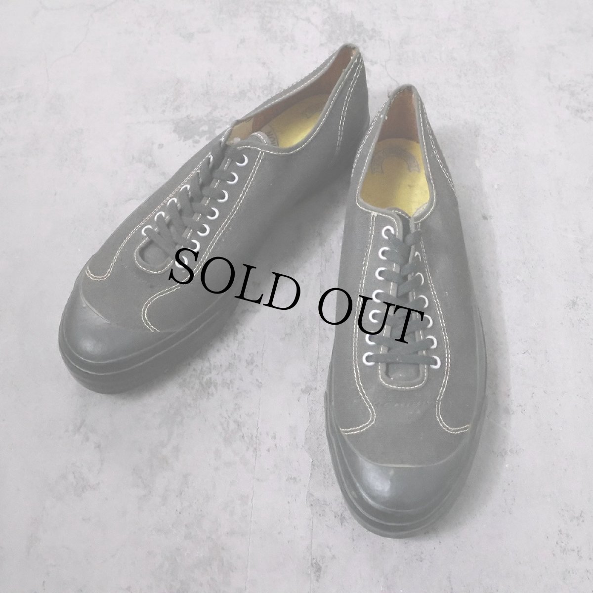 画像1: 40〜50's PRO-Keds キャンバスベースボールスニーカー BLACK 29.5cm (1)