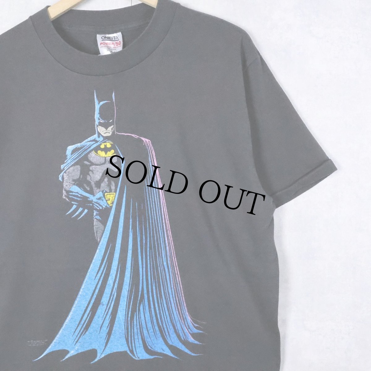 画像1: 90's DC COMICS BATMAN USA製 アメコミキャラクター プリントTシャツ BLACK XL (1)