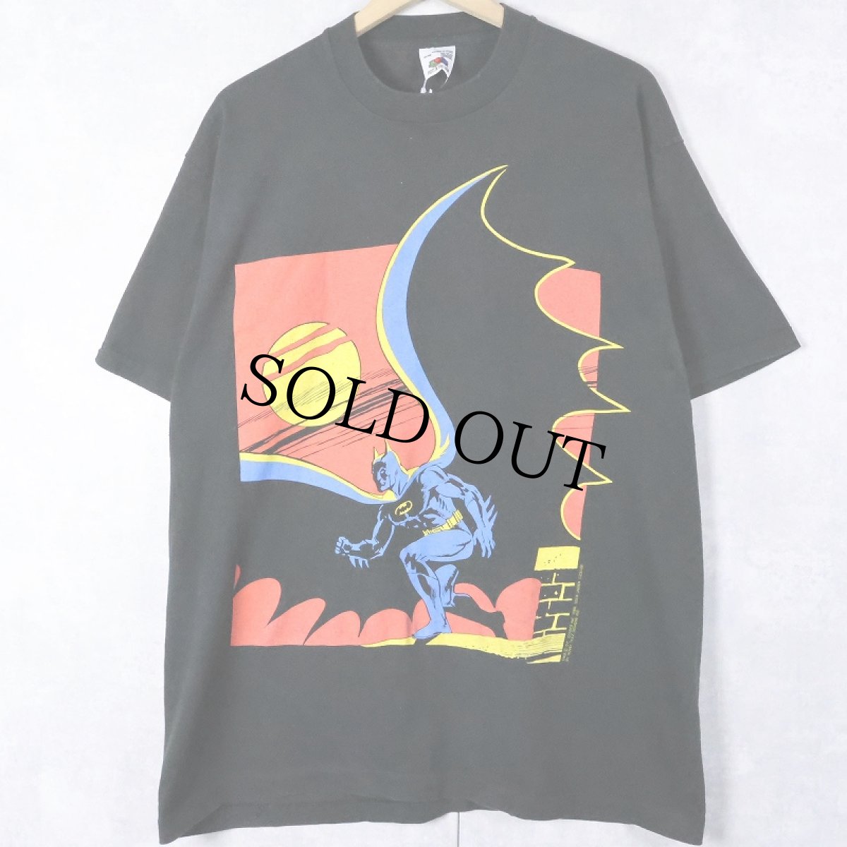 画像1: 90's DC COMICS BATMAN アメコミキャラクター プリントTシャツ BLACK XL (1)