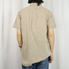 画像3: 60's SILVERWOODS 3点留め チェック柄 コットンボタンダウンシャツ M (3)