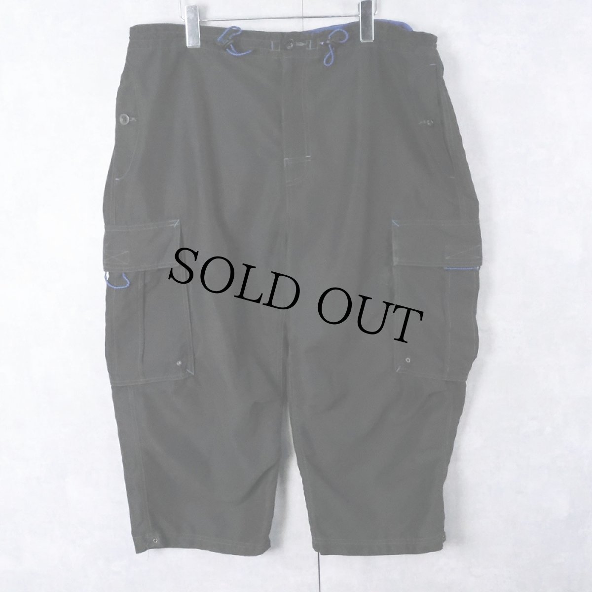 画像1: GAP クロップド カーゴパンツ BLACK XL (1)
