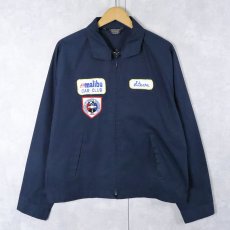 画像1: 70's TOWN CRAFT "malibu CAR CLUB" ワッペン付き スイングトップ NAVY L (1)