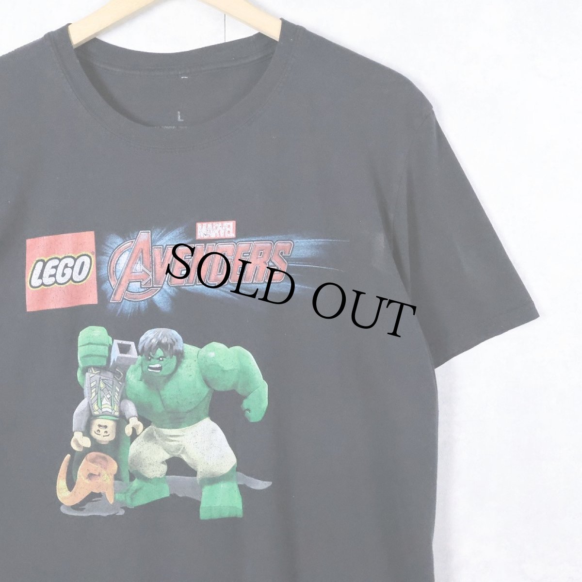 画像1: LEGO×MARVEL HULK キャラクタープリントTシャツ BLACK L (1)