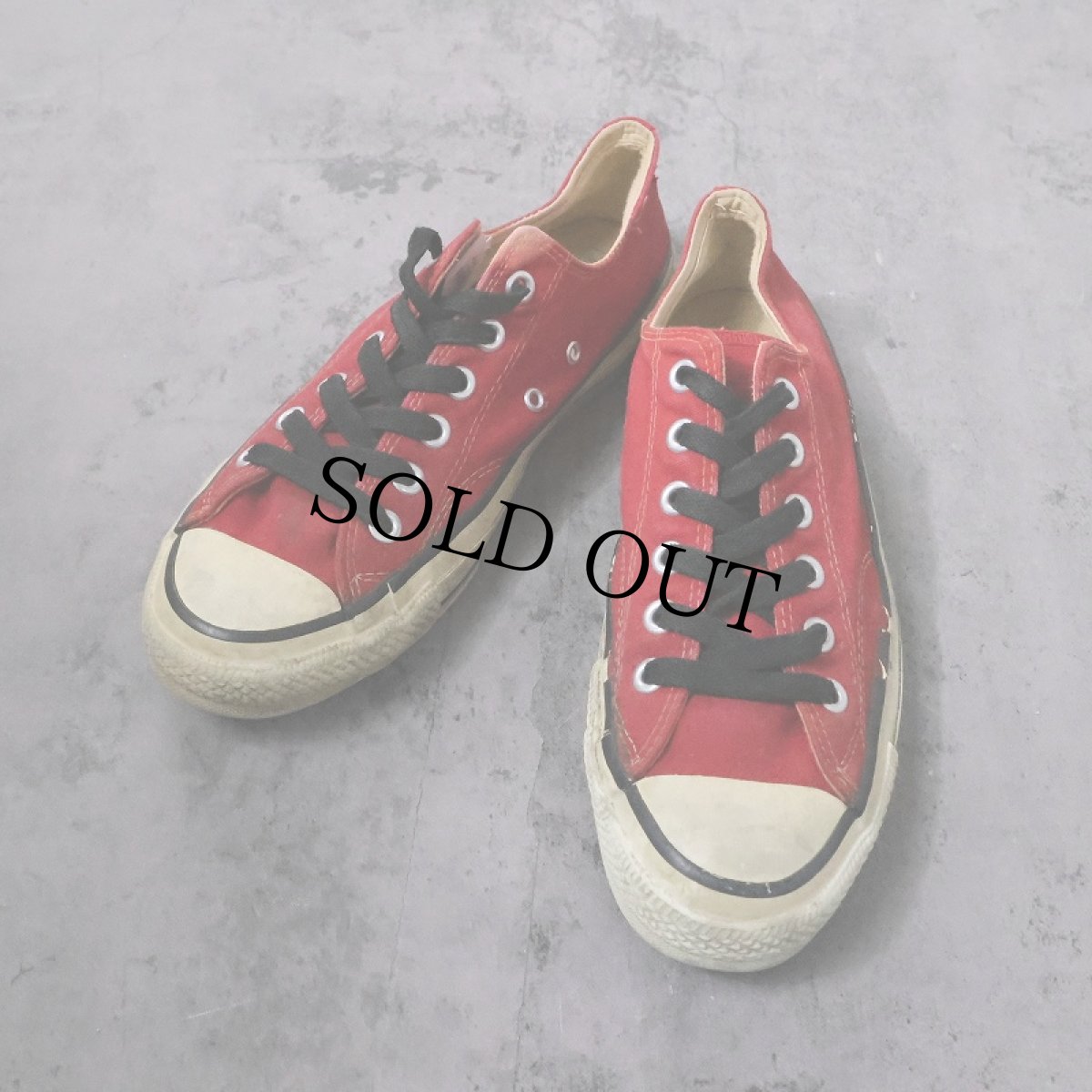 画像1: 70's CONVERSE ALLSTAR USA製 キャンバスローカットスニーカー US8 1/2 (1)