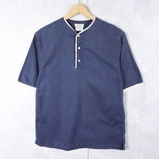 画像1: 60〜70's PENNEY'S TOWNCRAFT "Regatta Shirt" ヘンリーネック コットンプルオーバーシャツ NAVY S (1)