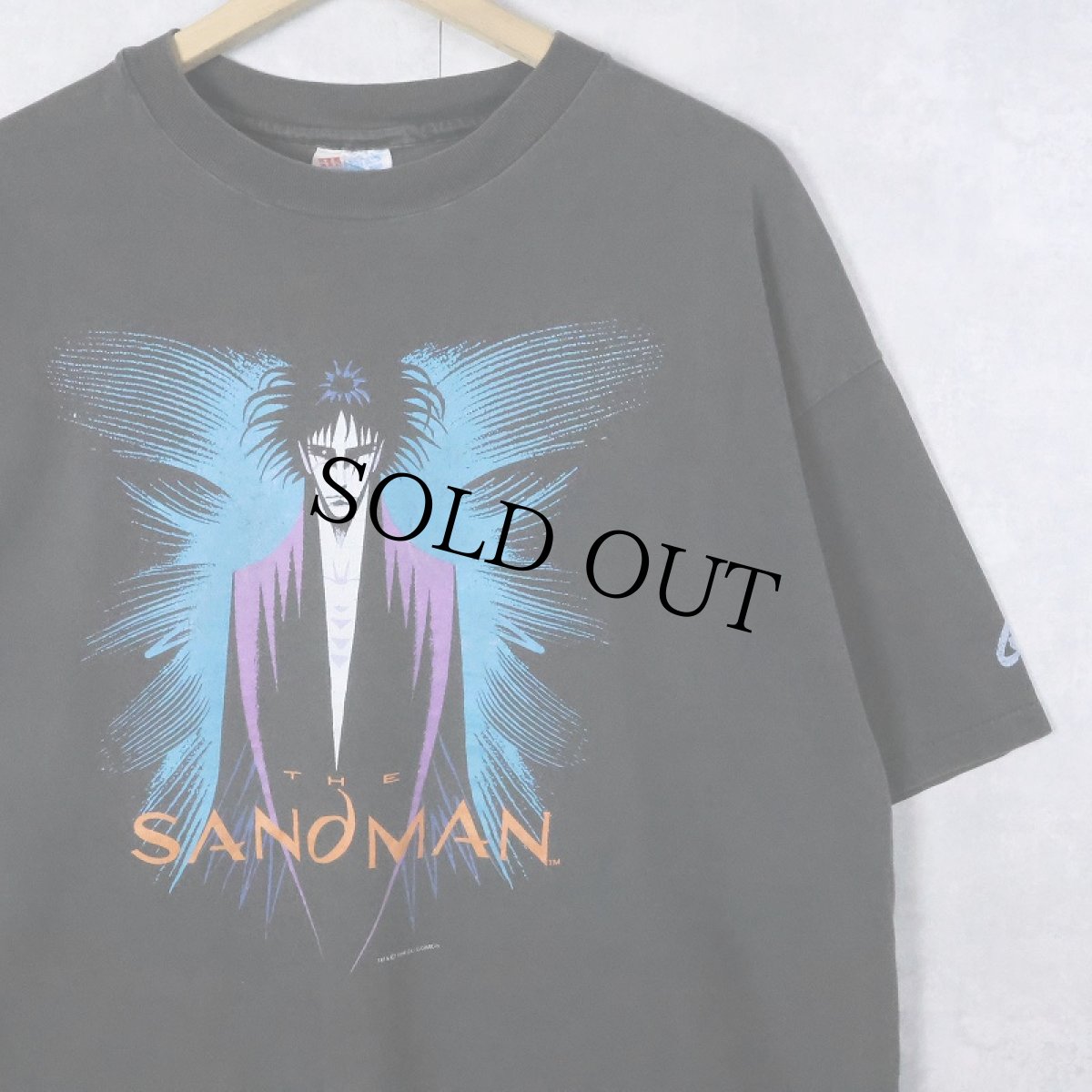 画像1: 90's DC COMICS Sandman アメコミキャラクタープリントTシャツ BLACK XL (1)