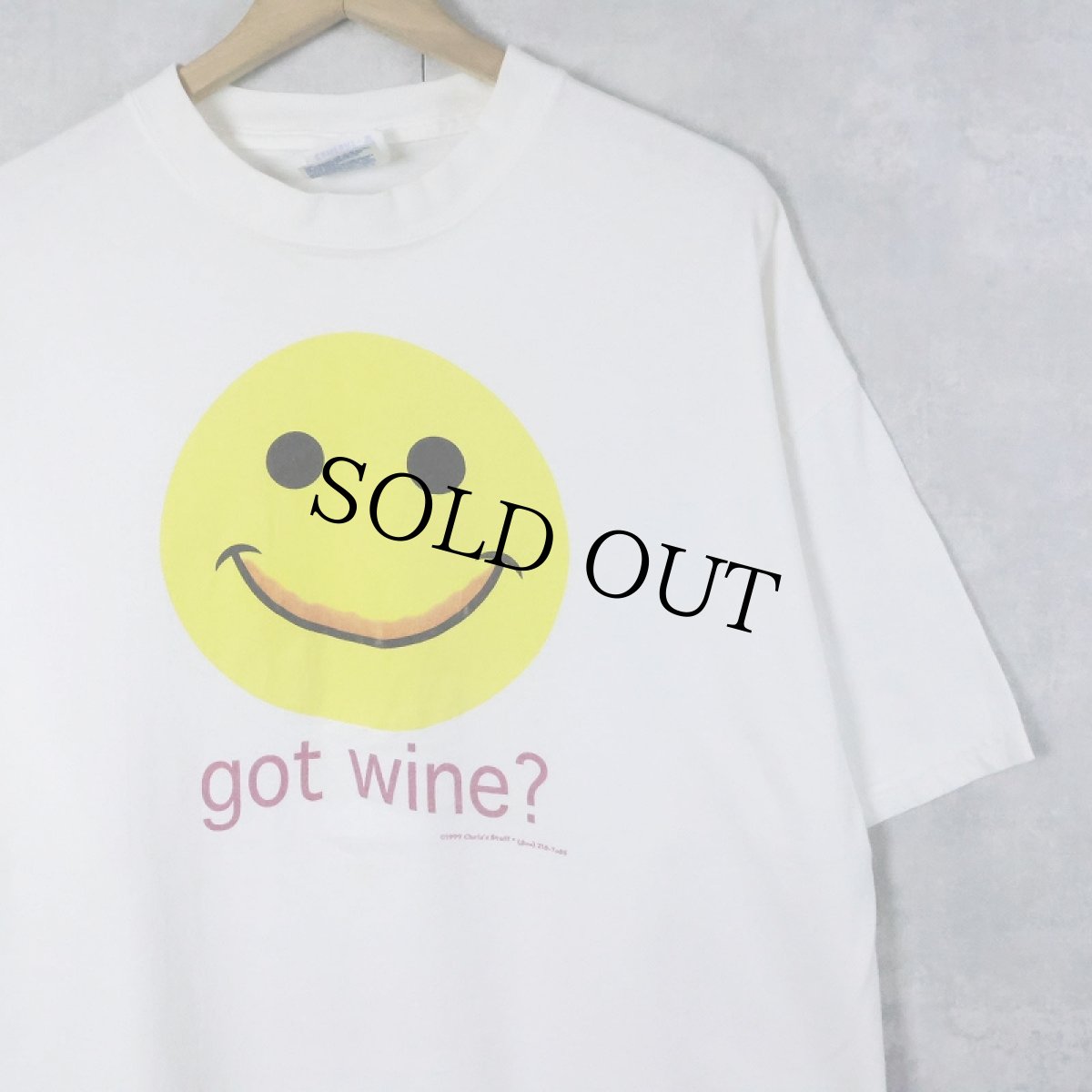 画像1: 90's got wine? 広告パロディ プリントTシャツ XL (1)