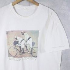 画像1: 2000's Ramon Casas and Pere Romeu on a Tandem アートプリントTシャツ (1)