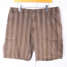 画像1: 2013SS Patagonia "ORGANIC COTTON" チェック柄 コットンカーゴショーツ W36 (1)