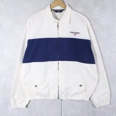 画像1: 90's POLO SPORT Ralph Lauren ロゴ刺繍 切り替えデザイン コットンスイングトップ M (1)