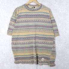 画像1: 90's GRAMICCI USA製 ネイティブボーダー柄 Tシャツ XL (1)