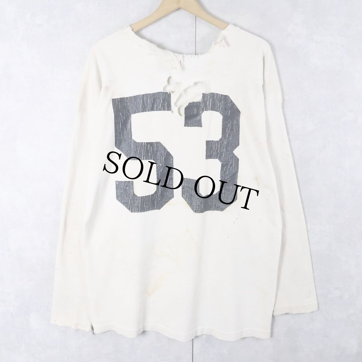 画像2: 60's Champion "BRIGHTON 53" フットボールロンT XL (2)