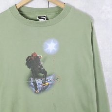 画像1: 90's〜 THE NORTH FACE USA製 "Everest x6" 登山家プリントロンT L (1)