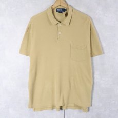 画像1: POLO Ralph Lauren リネン×コットンポロシャツ L (1)