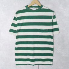 画像1: 70's JCPenney ボーダー柄 ポケットTシャツ M (1)