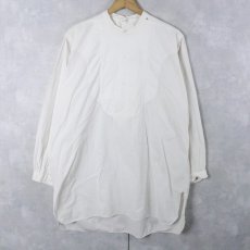 画像1: 〜40's イカ胸 コットンドレスシャツ (1)