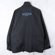 画像1: 2000's THE MATRIX 映画ロゴ刺繍 ナイロンジャケット BLACK L (1)