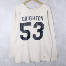 画像1: 60's Champion "BRIGHTON 53" フットボールロンT XL (1)