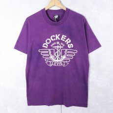 画像1: 90's DOCKERS USA製 ロゴプリントTシャツ L (1)