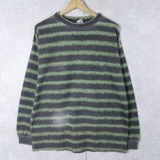 画像1: 90's Ocean Pacific ボーダー柄 ロンT L (1)