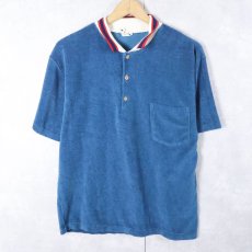 画像1: 70's ORO USA製 パイルポロシャツ M (1)