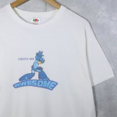 画像1: Rockman "BLUE BOMBER" ゲームキャラクター プリントTシャツ L (1)