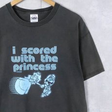 画像1: 2000's Nintendo SUPER MARIO "I scored with the princess" ゲームプリントTシャツ BLACK L (1)