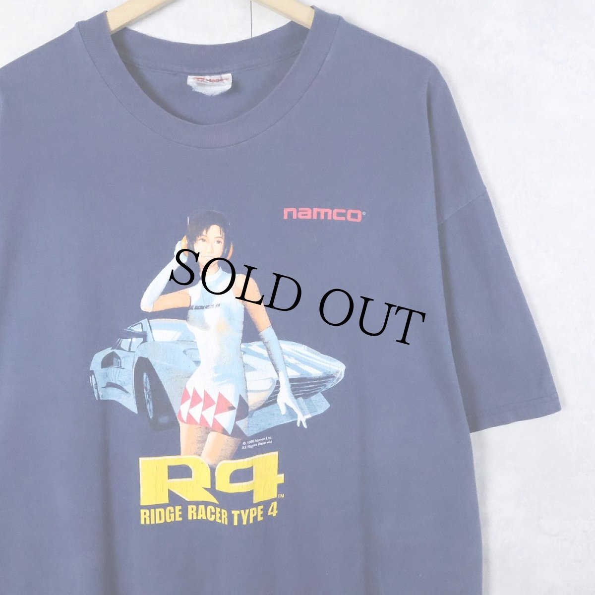 画像1: 90's NAMCO "RIDGE RACER TYPE 4" ゲームプリントTシャツ (1)