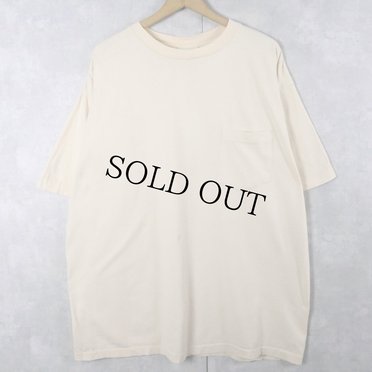 画像1: 90's BANANA REPUBLIC USA製 無地 ポケットTシャツ XL (1)