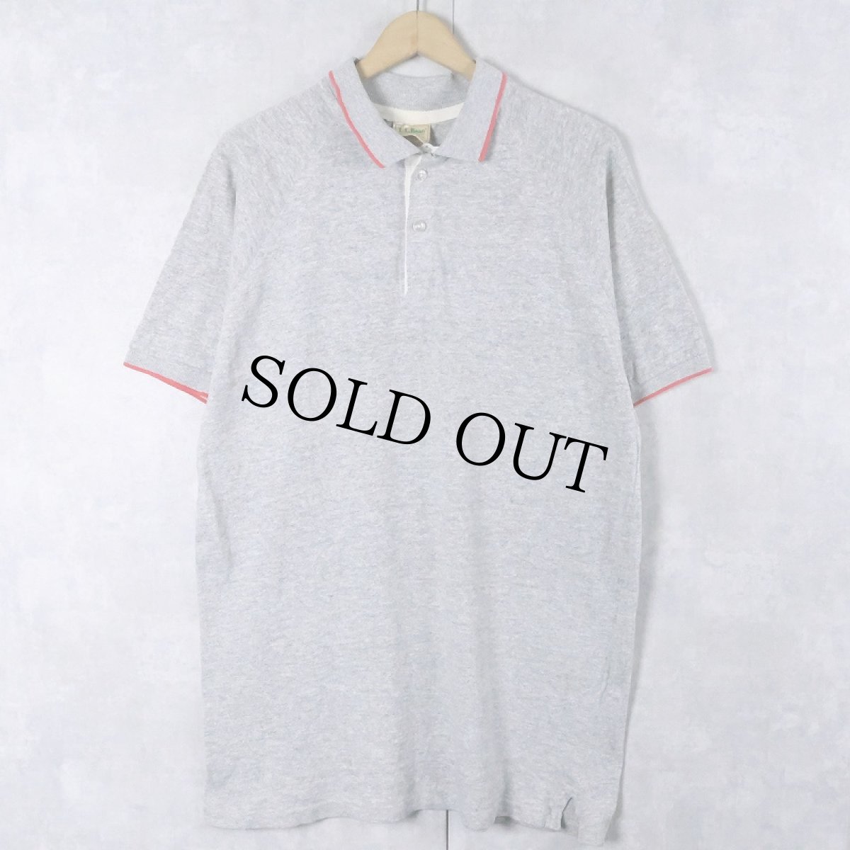 画像1: 【SALE】 80's L.L.Bean×Champion USA製 ポロシャツ L (1)