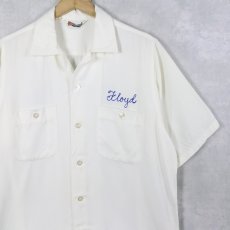 画像2: 60's 301 BETTER THAN PERFECT "BELL SYSTEM" チェーン刺繍 レーヨンボウリングシャツ M (2)