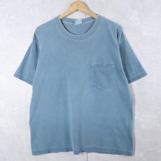 画像1: 80's BANANA REPUBLIC 後染め 無地 ポケットTシャツ (1)