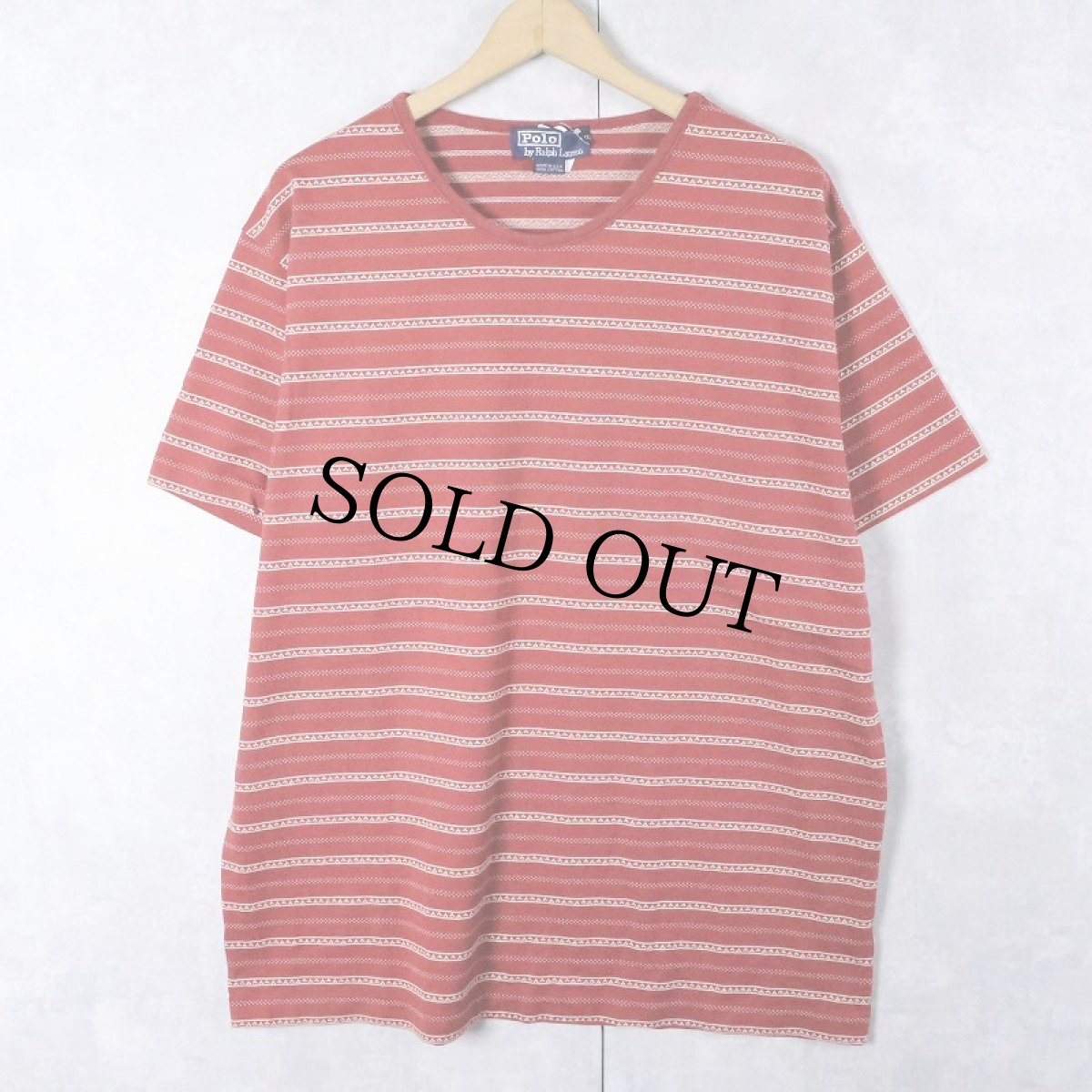 画像1: 90's POLO Ralph Lauren USA製 ボーダー柄 Ｔシャツ L (1)