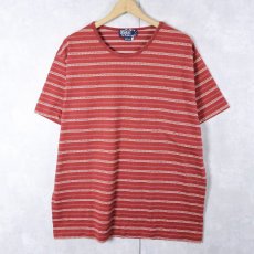 画像1: 90's POLO Ralph Lauren USA製 ボーダー柄 Ｔシャツ L (1)