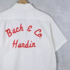 画像2: 50〜60's Lee "PHILLIPS 66" チェーン刺繍×ワッペン×マチ付き コットンシャツ SIZE15-15 1/2 (2)