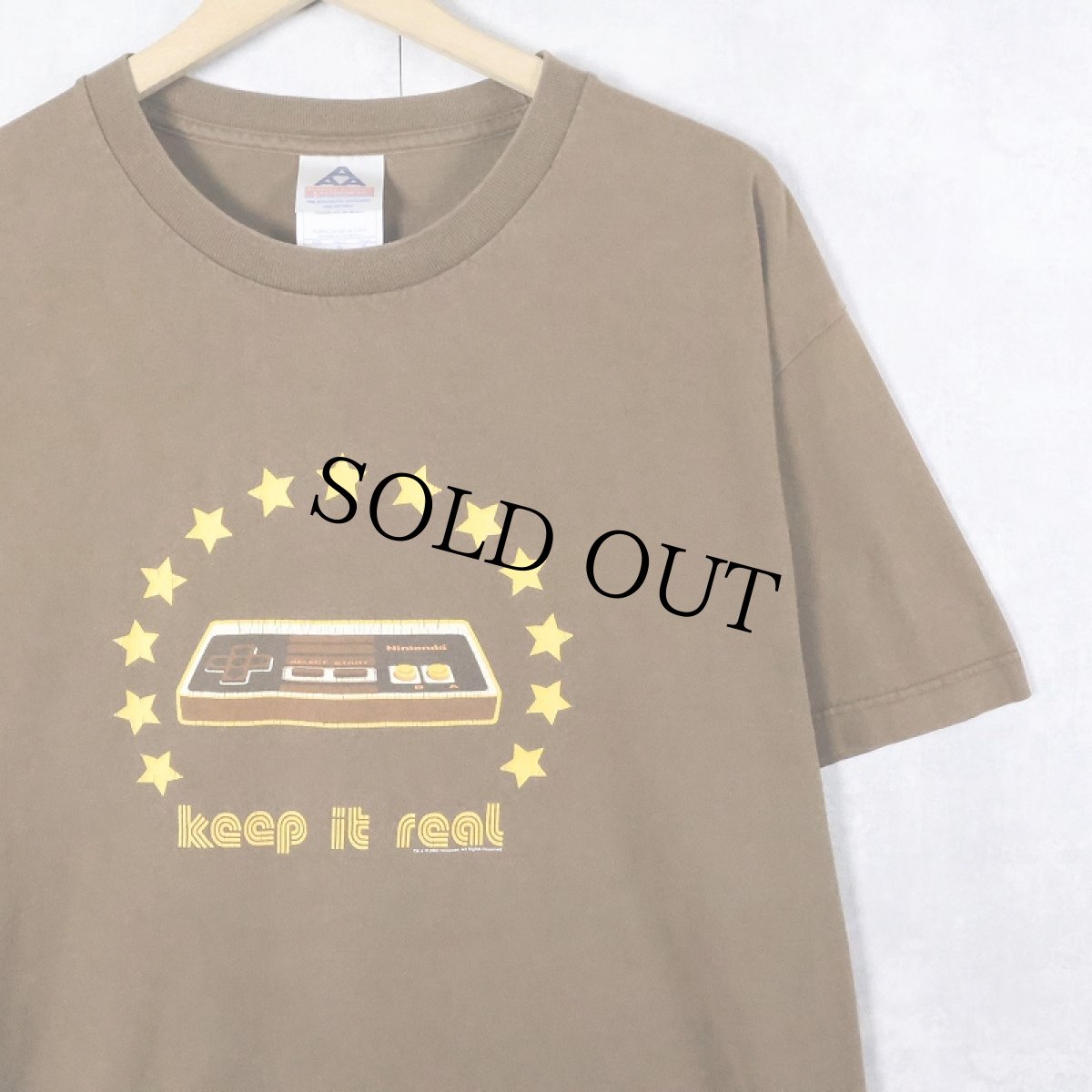 画像1: 2000's Nintendo "keep it real" ゲームプリントTシャツ L (1)