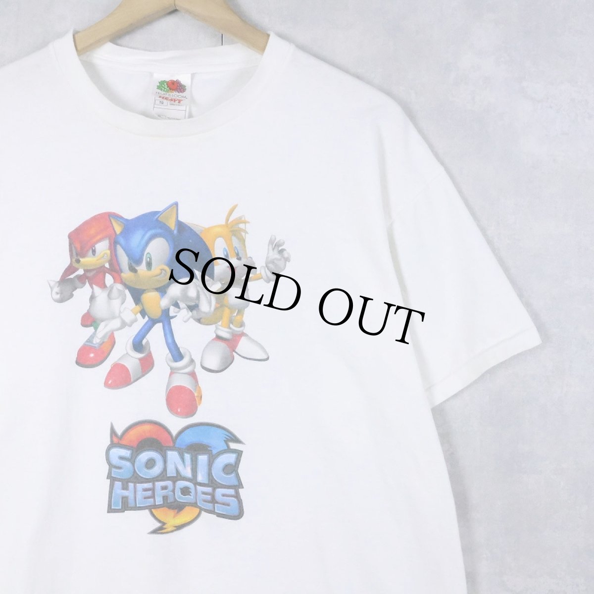 画像1: 2000's SONIC HEROES ゲームプリントTシャツ XL (1)