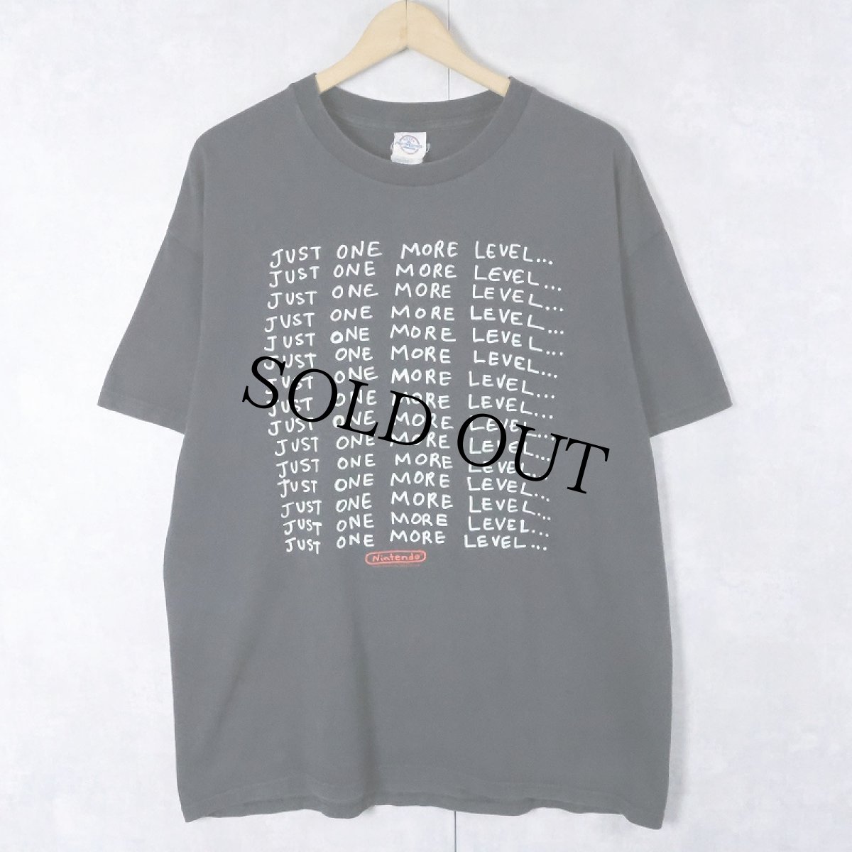 画像1: 2010 Nintendo "JUST ONE MORE LEVEL..." ゲームプリントTシャツ BLACK L (1)